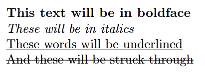 LaTeX sample: charformats